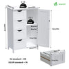 Badezimmerschrank mit 4 Schubladen & 1 Schranktür für Badezimmer 30x55x82cm Weiß - VOUNOT DE