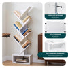 Bücherregal Baumform Standregal Bücher Regal 38x19x113 cm Weiß