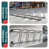 Fahrradständer für 5 Fahrräder, Boden und Wandmontage, Silber - VOUNOT DE