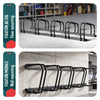 Fahrradständer für 5 Fahrräder, Boden und Wandmontage, Schwarz - VOUNOT DE