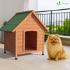 Hundehütte Outdoor aus Holz, mit Bitumendach, abnehmbarem Boden, rutschfest, Naturfarben - VOUNOT DE