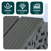 11 Stück WPC Terrassenfliesen 30x30 cm, Klickfliesen Outdoor 1m² Anthrazit