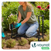 2in1 Kniebank für Gartenarbeit, Gartenhocker Klappbar, Schwarz - VOUNOT DE