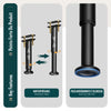 6X Möbelfüße Verstellbar Metall Höhenverstellbar 25-43 cm Schwarz