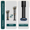 6X Möbelfüße Verstellbar Metall Höhenverstellbar 18-32 cm Schwarz