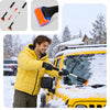 Schneeschieber Set Schneeschaufel + Teleskop Eiskratzer Orange - VOUNOT DE
