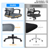 Bürostuhl ergonomisch, Schreibtischstuhl mit Lendenwirbelstütze Grau - VOUNOT DE