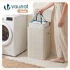 Wäschekorb 90L, Wäschesammler mit Deckel  Beige - VOUNOT DE
