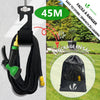 Flexibler Gartenschlauch 45m, Flexibel Wasserschlauch Dehnbarer mit 10 Sprühfunktionen, Messinganschlüssen,Schwarz - VOUNOT DE