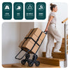 Einkaufstrolley Klappbar mit 6 Räder und Kühlfach, Treppensteiger, 40L