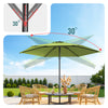 VOUNOT® Sonnenschirm 270 cm knickbar UV 50+ Sonnenschutz Gartenschirm Balkonschirm Olivgrün