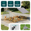 Metall Hühnerstall Hühnerhaus Freilaufgehege mit PE-Farbtuch 4x3x2m - VOUNOT DE