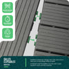 22 Stück WPC Terrassenfliesen 30x30 cm, Klickfliesen Outdoor 2m² Anthrazit