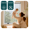 Insektenschutzrollo Fenster Aluminiumrahmen zuschneidbar  L80 x H130 cm Weiß