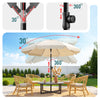 Sonnenschirm Strandschirm 200cm mit Tragetasche und Bodenanker Beige - VOUNOT DE