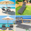 2er Set Sonnenliege mit Dach, 190 x 58 x 27 cm  Grau - VOUNOT DE