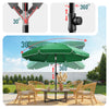 Sonnenschirm Strandschirm 200cm mit Tragetasche und Bodenanker Grün - VOUNOT DE
