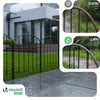 10 Paneele Dekorative Gartenzaun Metall Steckzaun 61x33cm Schwarz