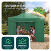 Verstärktes Pavillon 3x3m, Wasserdichter Faltpavillon mit 4 Seitenteilen&Sandsäcke Grün - VOUNOT DE