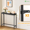 Schmaler Konsolentisch Flurtisch aus Metall und MDF, Industrie-design 75×24×75 cm, Schwarz - VOUNOT DE
