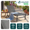 Sonnenliege Gartenliege aus Aluminium und Textilene 190x62x31cm Grau - VOUNOT DE
