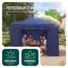 Verstärktes Pavillon 3x3m, Wasserdichter Faltpavillon mit 4 Seitenteilen&Sandsäcke Blau - VOUNOT DE