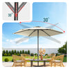 VOUNOT® Sonnenschirm 270 cm knickbar UV 50+ Sonnenschutz Gartenschirm Balkonschirm Beige