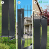 Sichtschutzstreifen für Doppelstabmatten 300m x 4.7cm, PVC Sichtschutz Zaun mit 600 Clips, Schwarz - VOUNOT DE