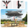 Sonnenschirm Strandschirm 200cm mit Tragetasche und Bodenanker Grau - VOUNOT DE