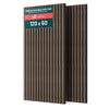 2er Set Akustikpaneele 120 × 60 × 2,1 cm, Akustik Wandpaneele in Holzoptik Dunkel-Eiche - VOUNOT DE