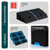 2X Bordsteinrampe PP Tragbar Türschwellenrampe 11cm Hoch Schwarz