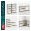 5-stufiges Schwerlastregal 2er Set verstärkt, Lagerregal 180x90x40cm, 2500kg belastbar