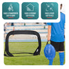 Fußballtor für Kinder 2er Set, 4 in 1 Klappbares Pop Up Tor 120x80x80cm