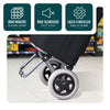 Aluminium Einkaufstrolley Treppensteiger, Trolly Einkaufswagen Klappbar, 2 Räder, Wasserdicht Oxford, 59L, Schwarz