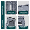 Klapphocker Faltbar Rutschfester Tritthocker mit Tragegriff 32 x 25 x 22 cm Grau - VOUNOT DE