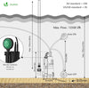 VOUNOT 3-in-1 Tauchpumpe mit Schwimmerschalter, Schmutzwasserpumpe Flachsaugend, 13500 l/h