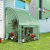 Gewächshaus Foliengewächshaus, Anlehngewächshaus mit Seitenwände Aufrollbar, Tomatengewächshaus Winterfest Stabil, 300x100x180cm Grün - VOUNOT DE