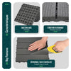 22 Stück WPC Terrassenfliesen 30x30 cm, Klickfliesen Outdoor 2m² Anthrazit
