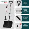 Schneeschieber Set Schneeschaufel + Teleskop Eiskratzer Schwarz - VOUNOT DE