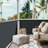 PVC Sichtschutzmatte 100x500 cm, Sichtschutz für Balkon Terrasse, Grau - VOUNOT DE