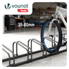 Fahrradständer für 5 Fahrräder, Boden und Wandmontage, Schwarz - VOUNOT DE