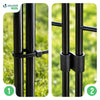 25 Paneele Dekorative Gartenzaun Metall Steckzaun 61x33cm Schwarz
