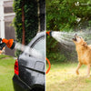 Flexibler Gartenschlauch 45m, Flexibel Wasserschlauch Dehnbarer mit 10 Sprühfunktionen, Orange - VOUNOT DE