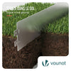 10er Set verzinkt Metall Rasenkante Beeteinfassung 100×13 cm, Silber - VOUNOT DE