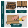 11 Stück WPC Terrassenfliesen 30x30 cm, Klickfliesen Outdoor 1m² Holzoptik