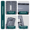Klapphocker Faltbar Rutschfester Tritthocker mit Tragegriff 39 x 32 x 40 cm Grau - VOUNOT DE