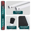 Metall Tritthocker, Trittstufe mit Handlauf & großer rutschfester Plattform
