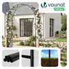 4er Set Rosenbogen Metall Stabil Gartenbogen 240x140x37cm Schwarz