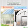 Gewächshausplatten 14er Set, Polycarbonatplatten Hohlkammerplatten Doppelstegplatten 4mm