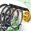 Metall Fahrrad Wandhalterung für 6 Fahrräder + 3 Helme, mit 6 Silikon-Schutzpolstern, Schwarz - VOUNOT DE